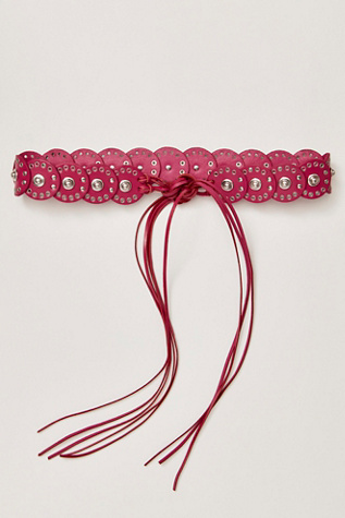 Follow Your Arrow Wrap Belt by Free People in Pink