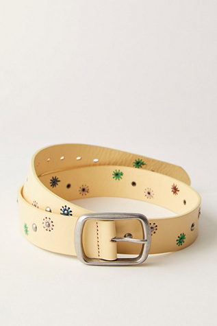 Rose Bud Stud Belt at Free People in Banana Cream, Size: XS/S
