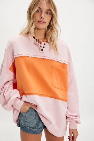Strawberry Sweatshirt by Free People in Pink, Size: XS