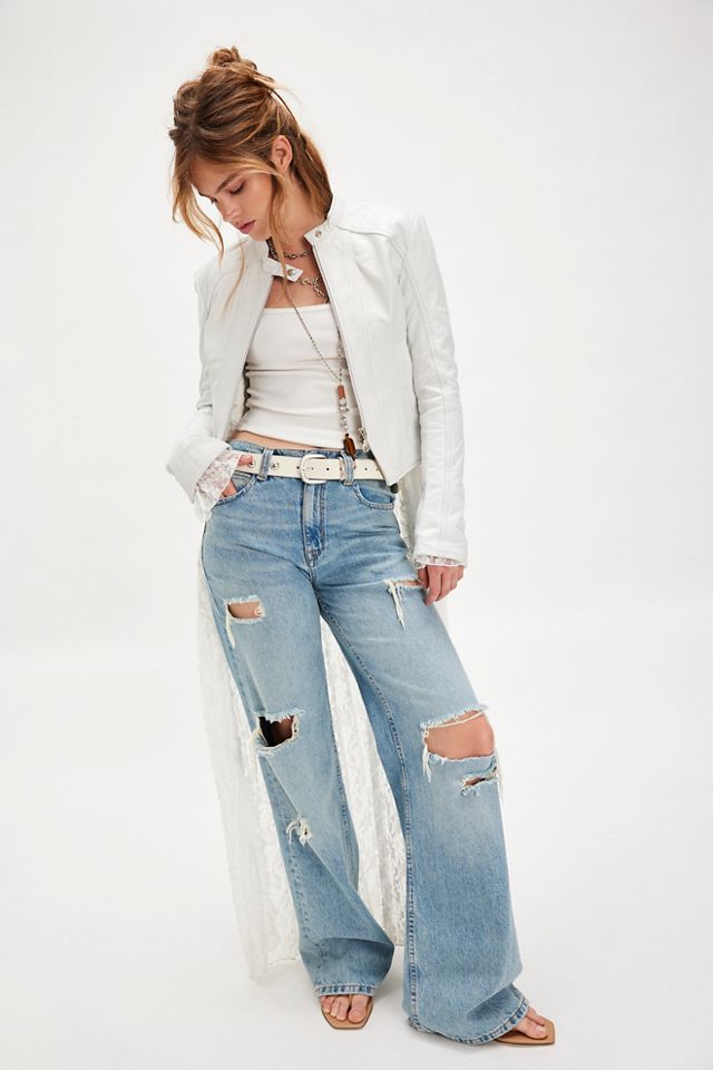 Understated Leather Two-Way Zipper Jacket #2