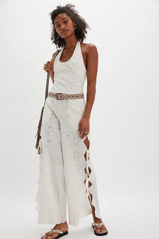 Nigel Preston Side Tie Eyelet Pants