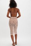 Norma Kamali Lace Straight Knee Skirt