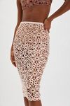 Norma Kamali Lace Straight Knee Skirt