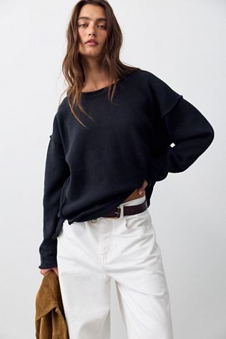 We The Free Ella Roll-Neck Cotton Knit Sweater