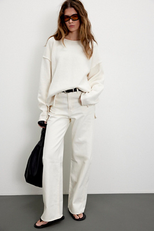 We The Free Ella Roll-Neck Sweater at Free People in White, Size: XS