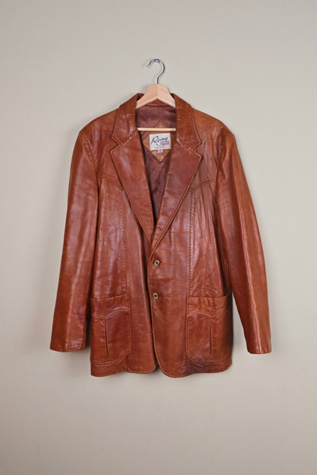Vintage Remy Cognac Brown Leather Jacket Selected By The Igala NYC