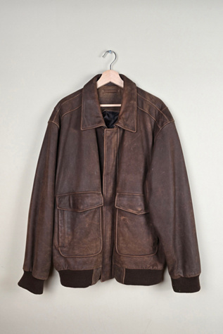 Vintage Brown Leather Jacket Selected By The Igala NYC