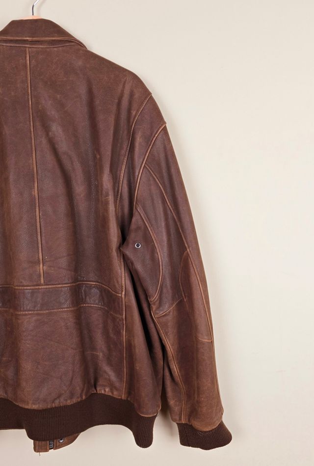 Vintage Brown Leather Jacket Selected By The Igala NYC
