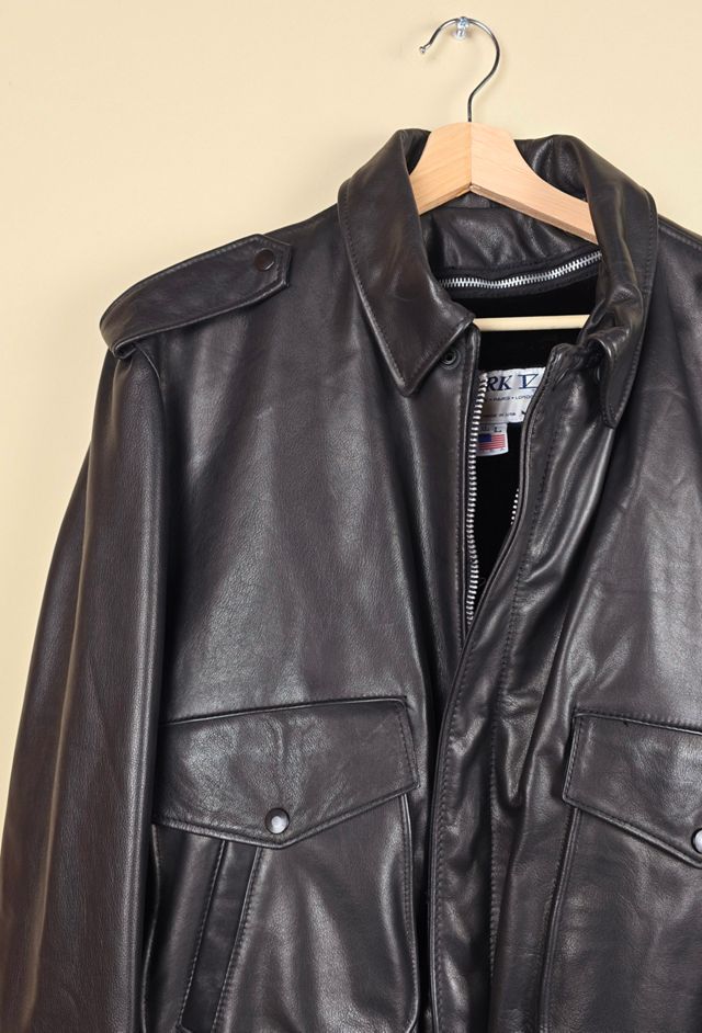 Vintage Aviation Pilot Leather Jacket Selected By The Igala NYC #2