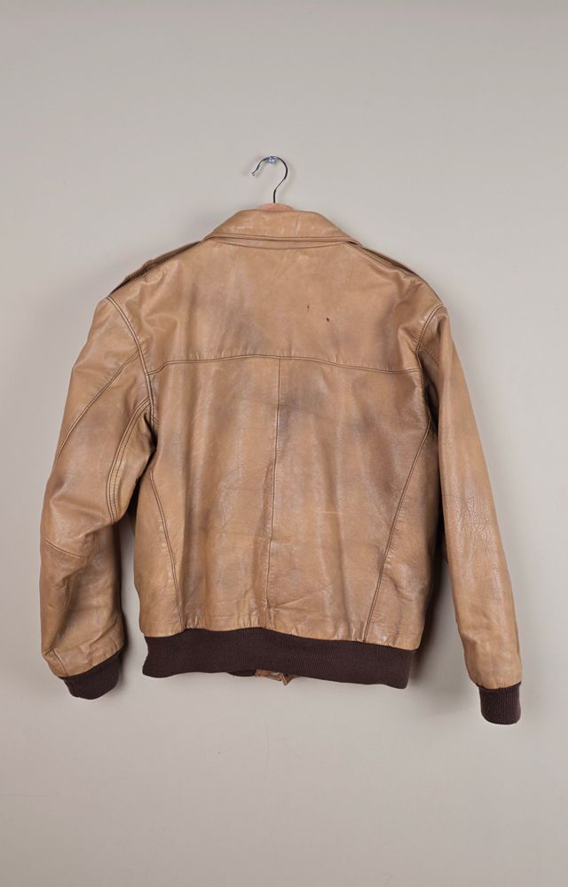 Vintage Aviation Style Leather Jacket Selected by The Igala NYC #3