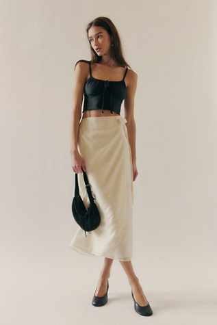 Saemdi Silky Wrap Skirt