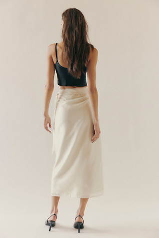 Saemdi Silky Wrap Skirt