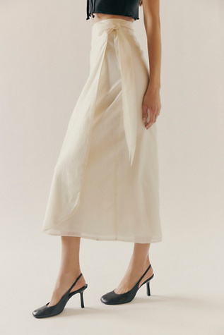 Saemdi Silky Wrap Skirt