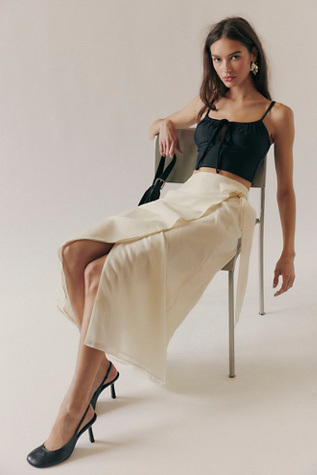 Saemdi Silky Wrap Skirt