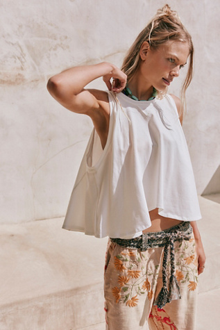 We The Free Hialeah Tee at Free People in Clean Ivory, Size: XL