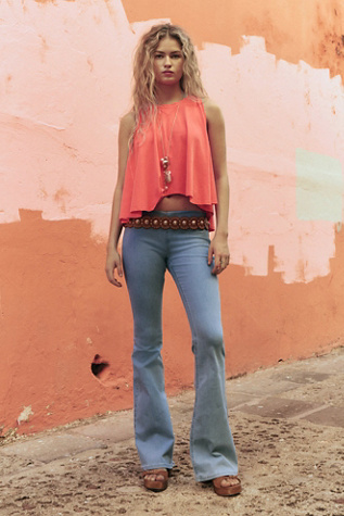 We The Free Hialeah Tee at Free People in Orange, Size: XL