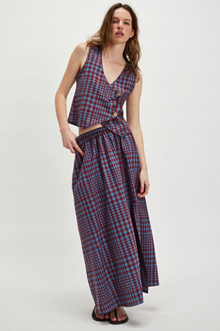 Rujuta Sheth Carmen Suit at Free People in Beacon Check, Size: Small