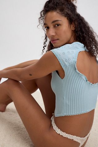 Open Air Tee by Intimately at Free People in Blue, Size: M