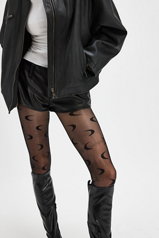 LECHERY Moon Tights at Free People in Black, Size: S/M