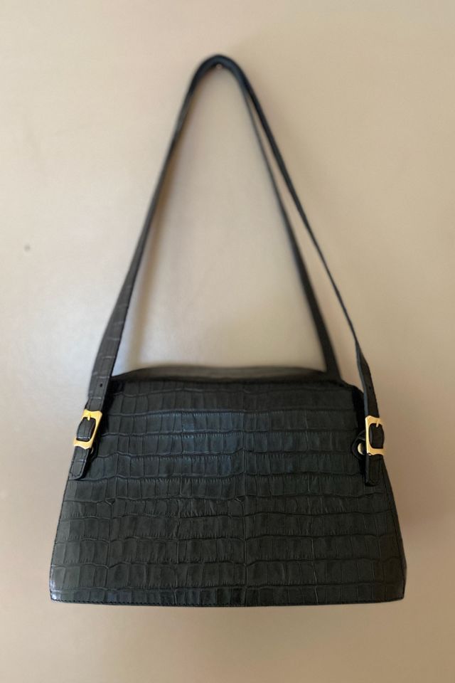 1980s Black Leather Minimal Box Bag Selected By Ritual Vintage #3