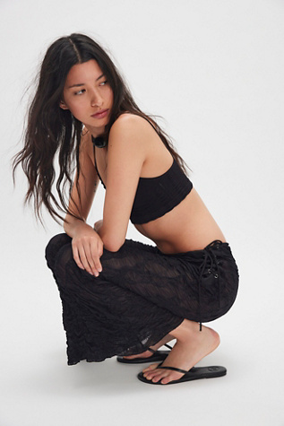 ESTHE Jacquard Flared Trousers