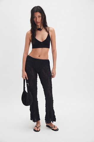 ESTHE Jacquard Flared Trousers