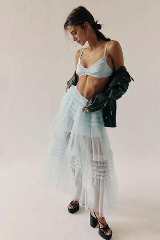 トップス JUEMI Side Slit Flocky Tulle Tops トップス JUEMI Side