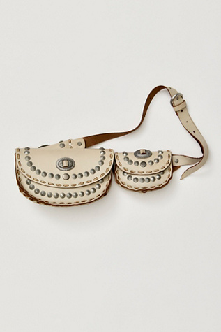 Lucky Stars Pocket Belt by Free People in White, Size: M/L
