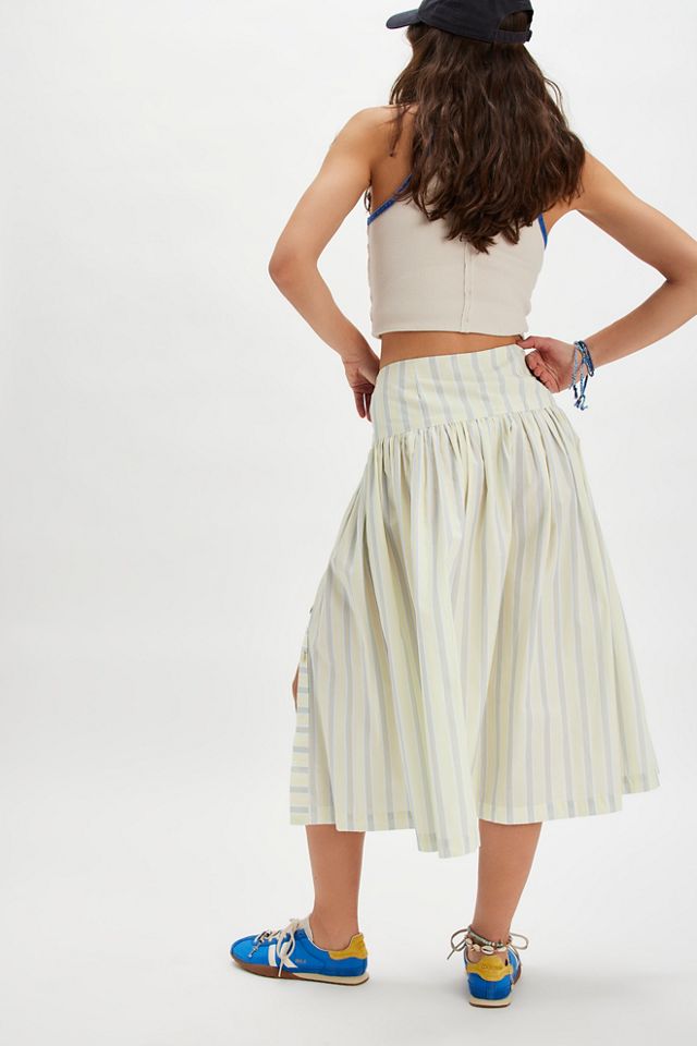 La Jupe Midi Boutonnée Rayée Petite Grande Sœur #1