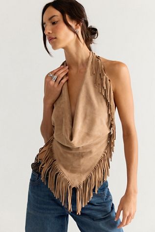 Haut licou à franges Madi Understated Leather