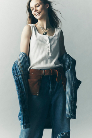 Crew Cargo Pocket Belt by Free People in Brown, Size: S/M