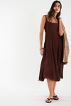 Understated Leather Honeymoon Midi Dress | Free People