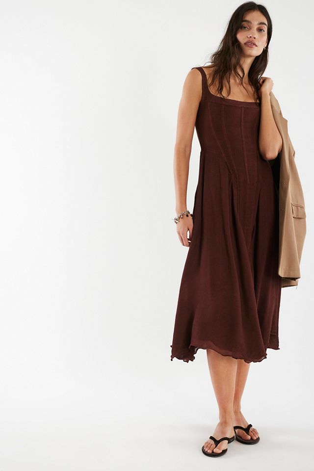 Understated Leather Honeymoon Midi Dress #2