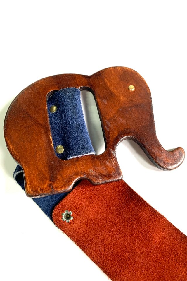 Vintage 1970s Elephant Buckle Suede Belt Selected by SharpLilTeeth #2