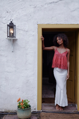 Sweet On You Bias Half Slip by Intimately at Free People in White, Size: S