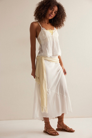 Sweet On You Bias Half Slip by Intimately at Free People in White, Size: S