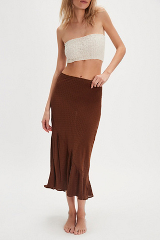 Sweet On You Bias Half Slip by Intimately at Free People in Toffee, Size: XS