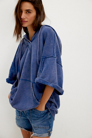 We The Free Graham Poncho Jacket At Free People In Indigo Pura, Size: Medium