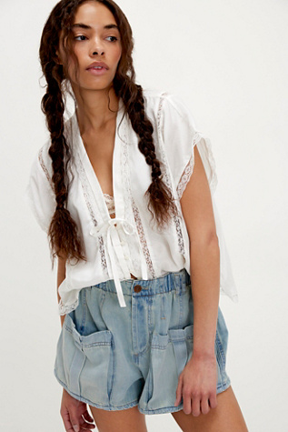 We The Free Shot Caller Pull-On Shorts at Free People in Big Shot, Size: Medium