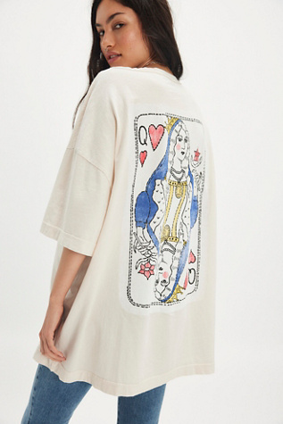 Ragabond Queen Of Hearts Tee at Free People in Cream