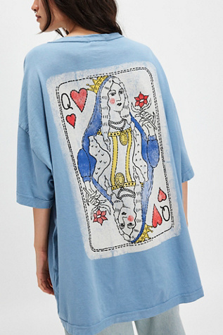 Ragabond Queen Of Hearts Tee at Free People in Blue