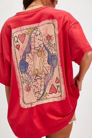 Ragabond Queen Of Hearts Tee at Free People in Red