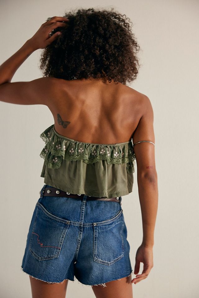 Tailia Embroidered Tube Top