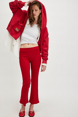 DONNI. The Rib Kick Flare Pants at Free People in Bell Pepper, Size: Small