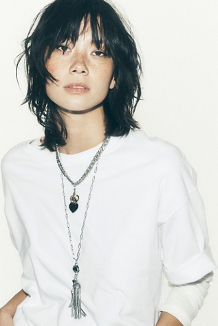 Darra Chain Necklace by Free People in Silver