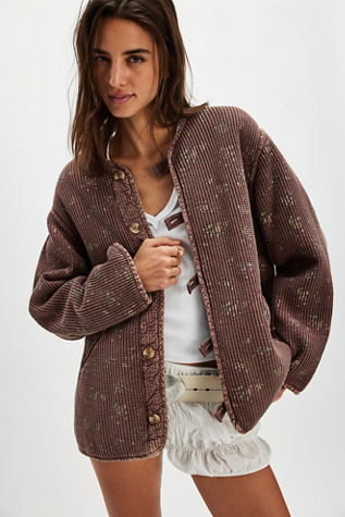 FP One Dana Liner Jacket At Free People In Brown Combo, Size: Large