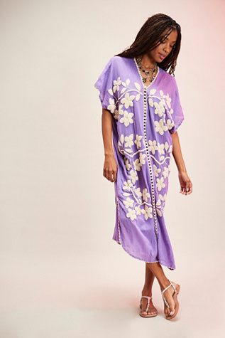 Ibiza Embroidered Kaftan At Free People In Assort Purple