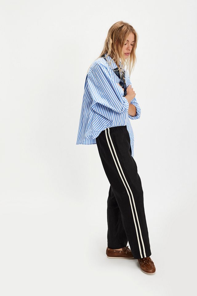 DONNI. The Linen Stripe Crop Pants #2