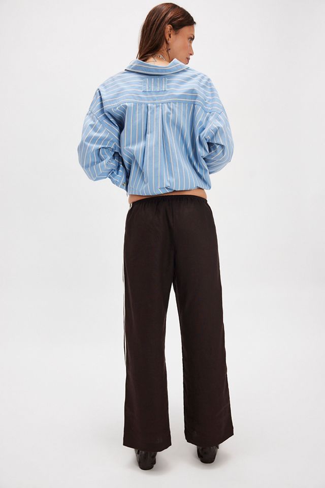 DONNI. The Linen Stripe Crop Pants #1