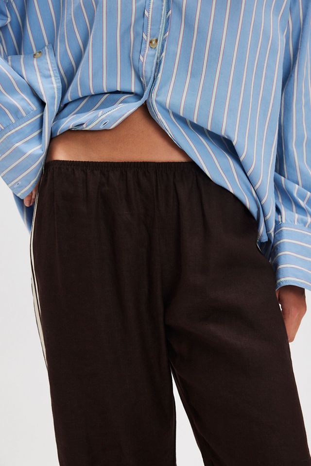 DONNI. The Linen Stripe Crop Pants #2